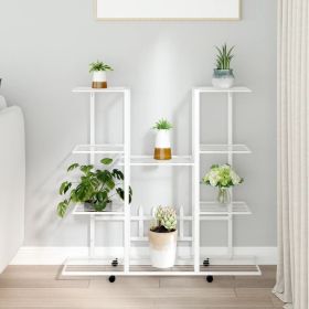 Flower Stand White Powder-coated iron Tall Flower Stand