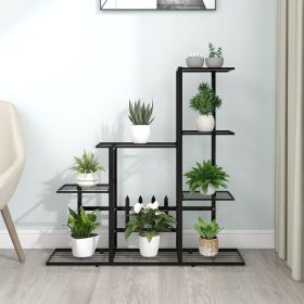 Plant Stand Black Black powder-coated metal Medium Sturdy