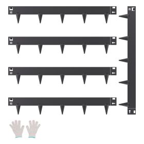 Steel Landscape Edging, 5 Packs 39 x 3 in Rust-Resistant Metal Landscape Edging, Bendable Garden Edging Border, Heavy Duty Lawn Edging